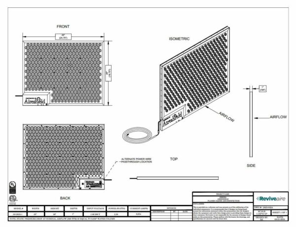 Air Filter - Size 20x25x1 - Image 2
