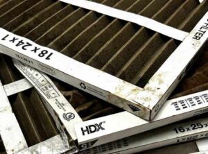 Filter Garbage. Landfill waste.